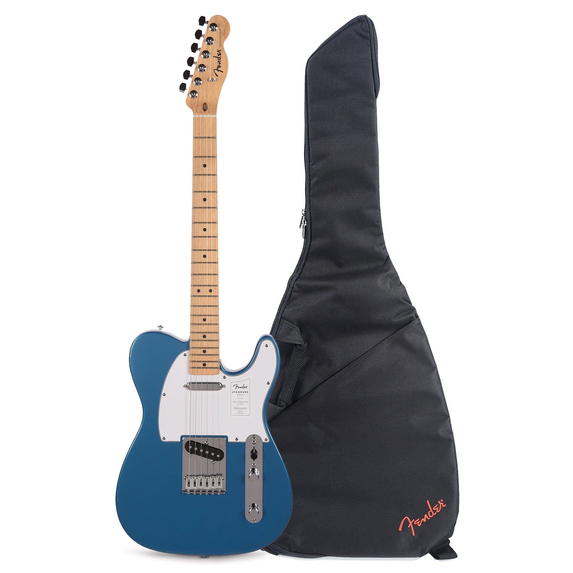 Fender Standard Telecaster MN Aqua Marine Metallic and FE405 Gig Bag Bundle