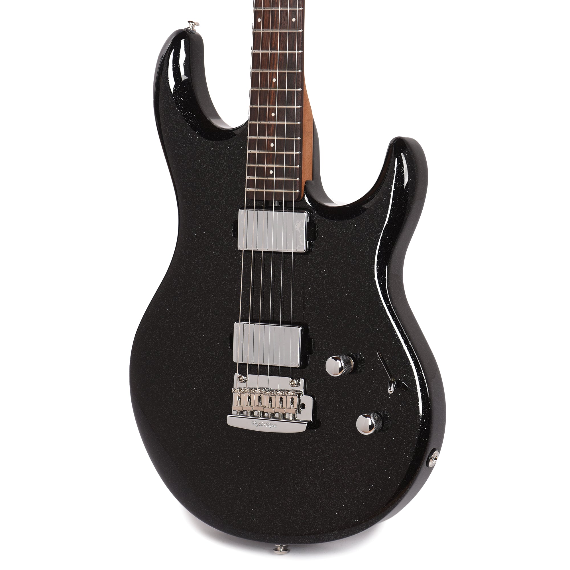 Music Man Luke 4 HH Black Sparkle w/ Roasted Figured Maple Neck