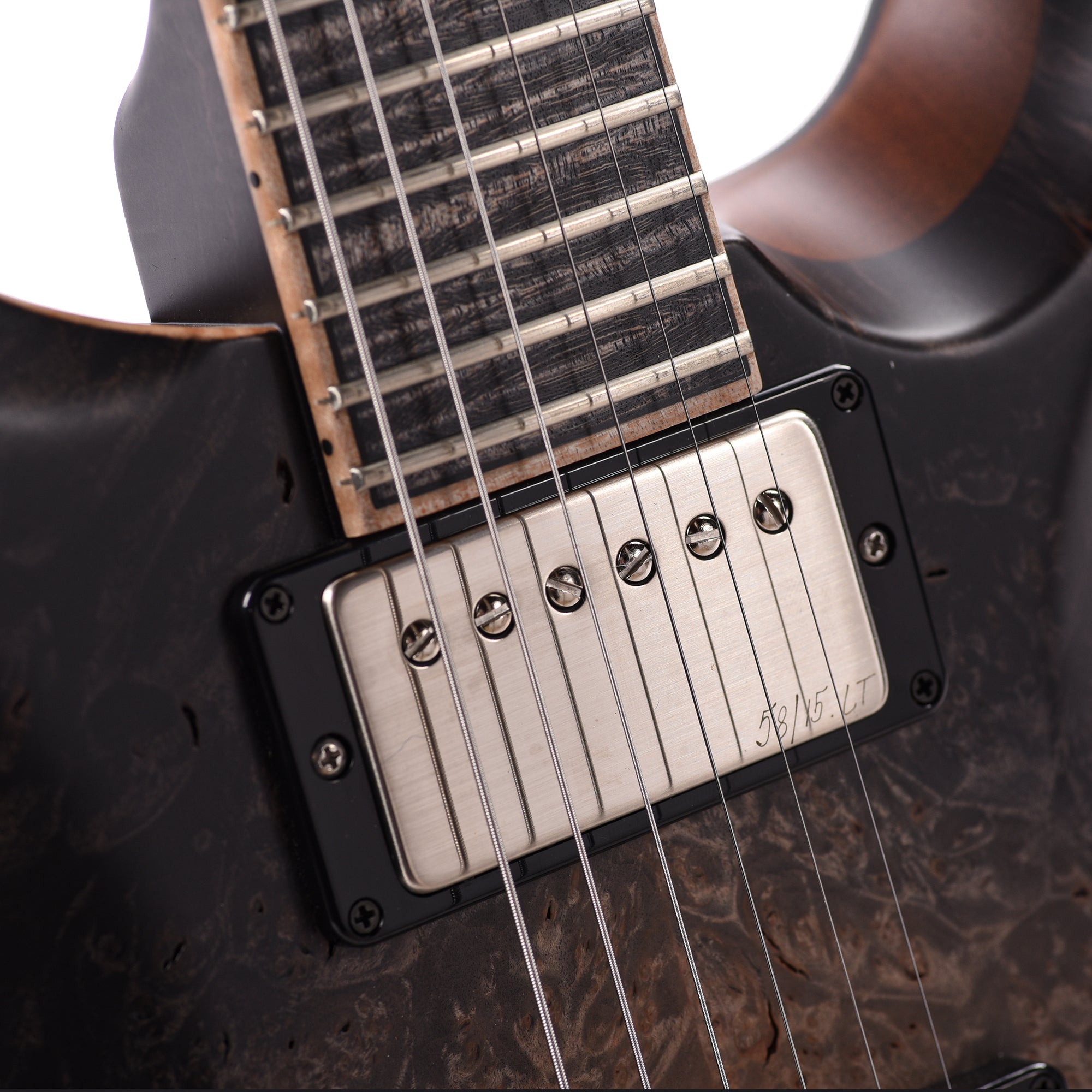 PRS Private Stock #11756 Custom 24 Stoptail Maple Burl/African Mahogany Frost Bite Glow w/Stained Curly Maple Neck & Reverse Birds of a Feather Inlay