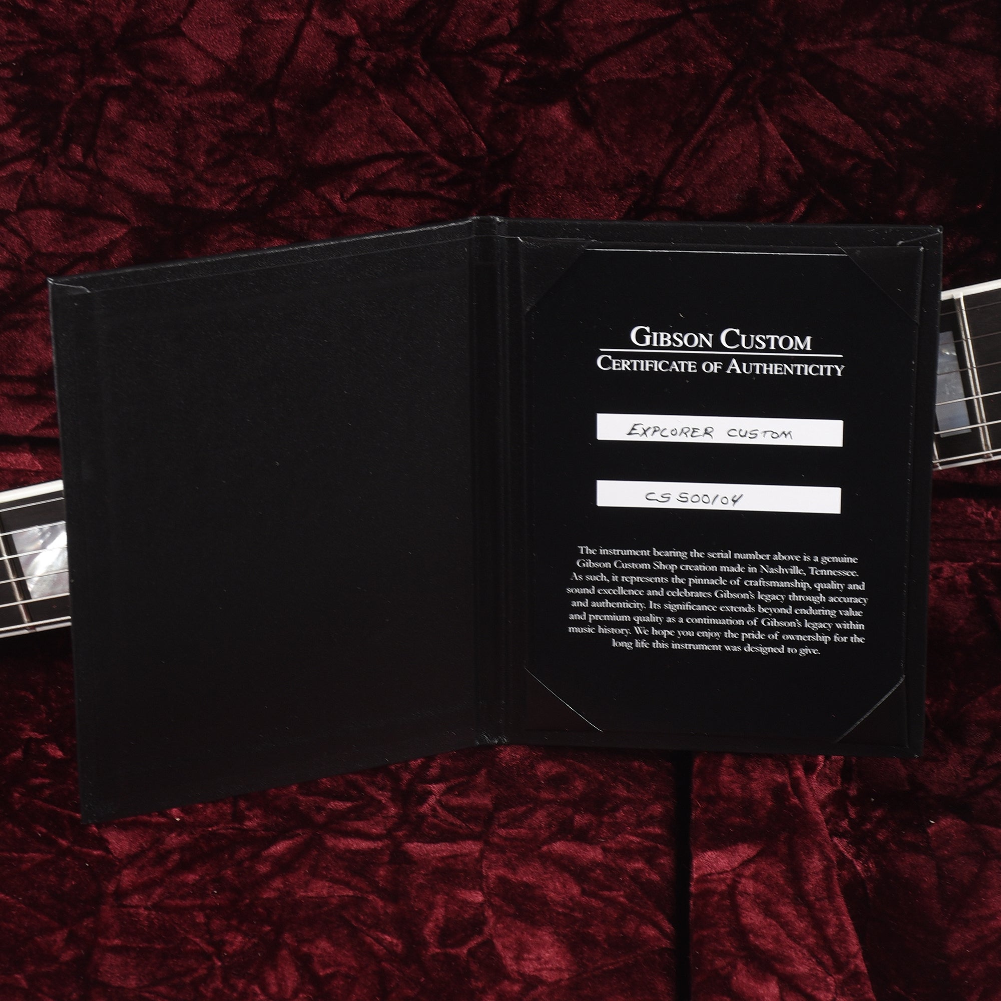 Gibson Custom Shop Explorer Custom 