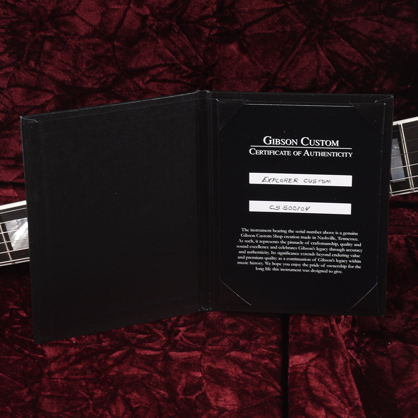 Gibson Custom Shop Explorer Custom "CME Spec" Blue Frost Sparkle/Black Back VOS