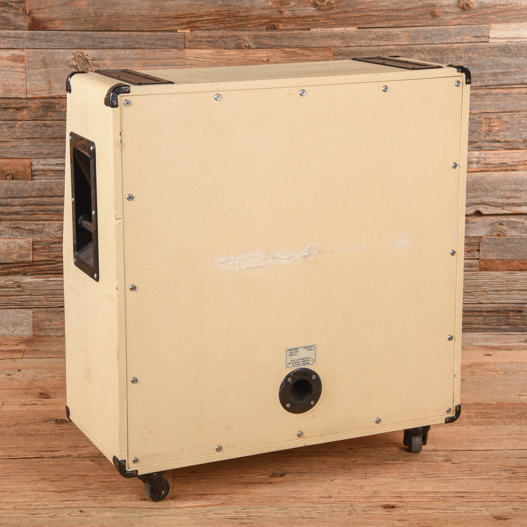 Marshall 1982 Aniversary Series White Slant 4x12 Cabinet - Dave Amato of REO Speedwagon