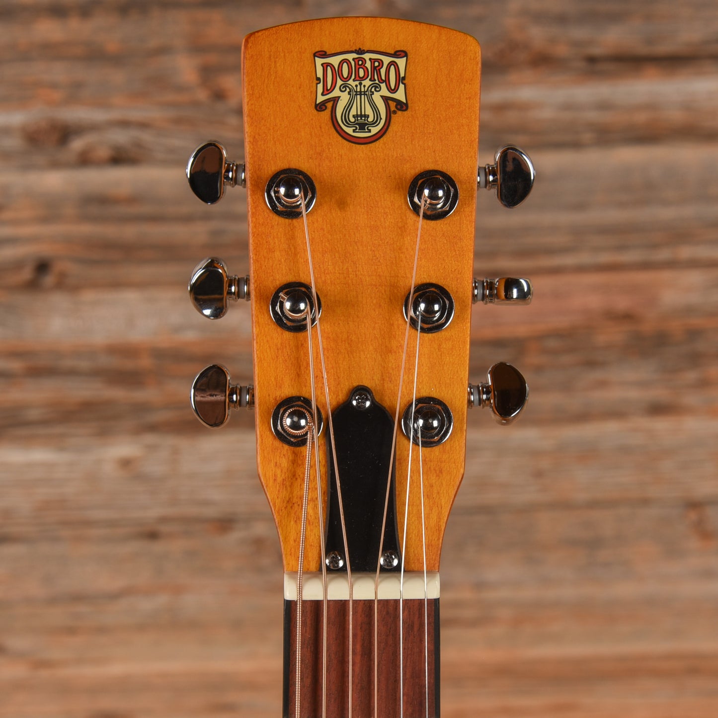 Dobro Hound Dog Round Neck Resonator Vintage Brown