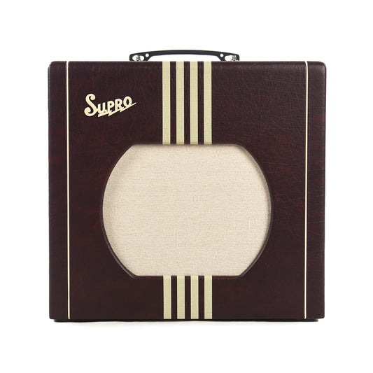 Supro Delta King 12 15W 1x12 Guitar Combo Amp w/ Reverb Limited Burgundy & Cream