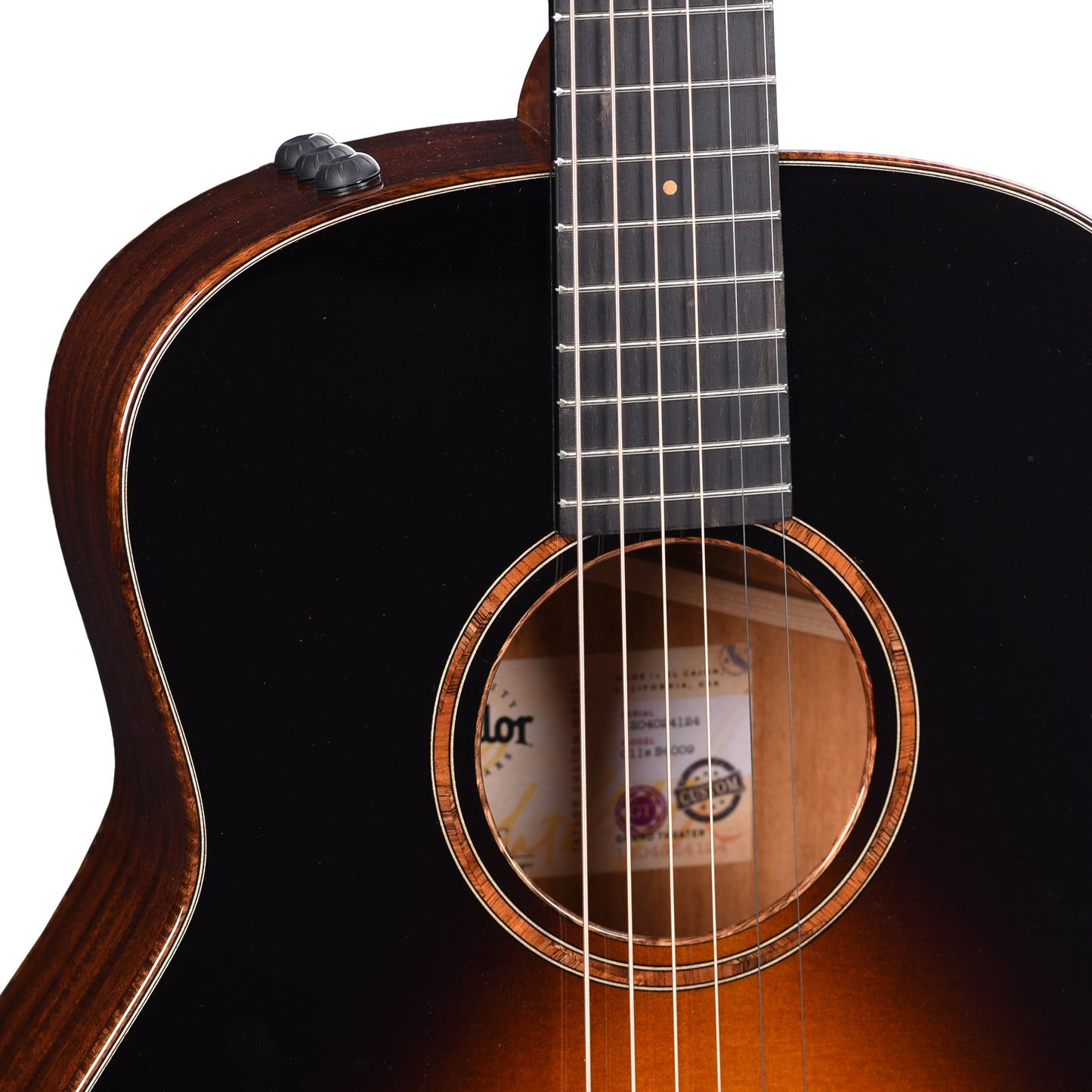 Taylor Custom "The Catch" NAMM 2024 #9 C11e Grand Theater Sitka/Mahogany Midnight Burst Top