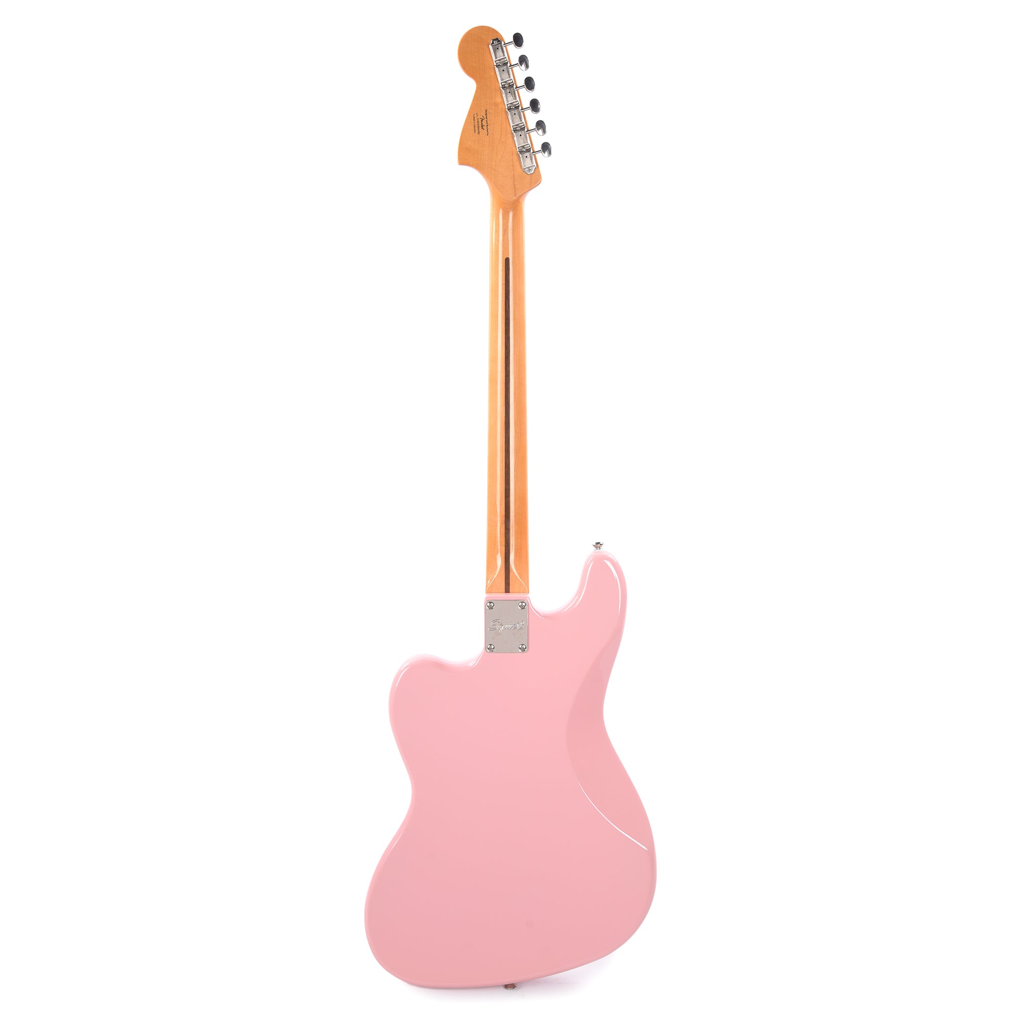 Squier Classic Vibe Bass VI Shell Pink w/Matching Headcap & 3-Ply Parchment Pickguard