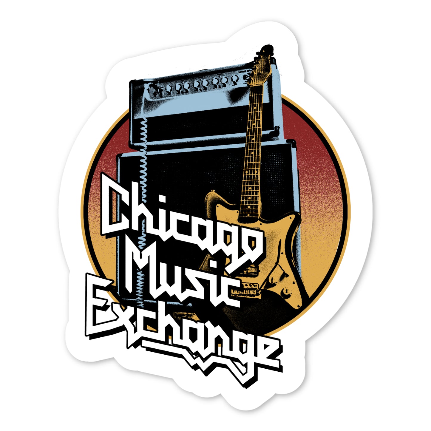 CME "Concert" Die Cut Sticker, Gloss Vinyl, 4x3"