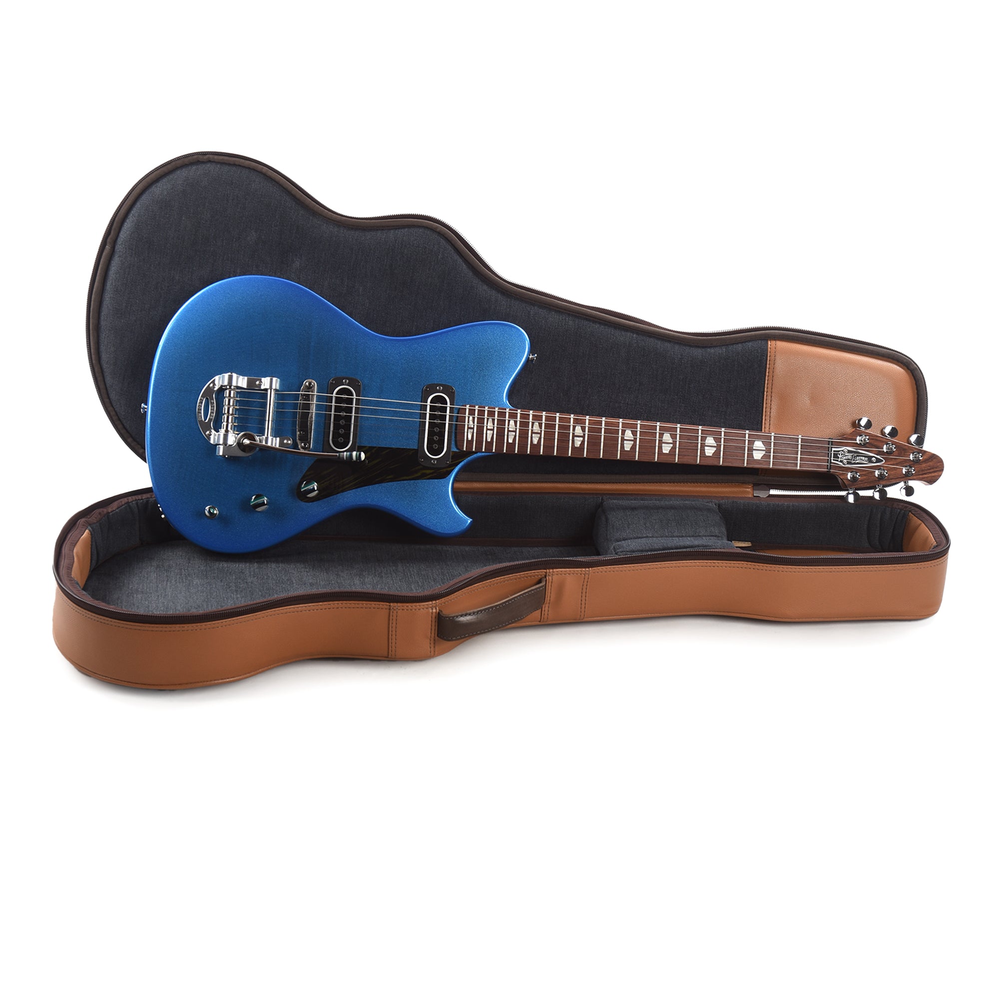 Powers Electric A-Type Select Trans Cruise Night Blue Ghost Flame w/PF42 Pickups