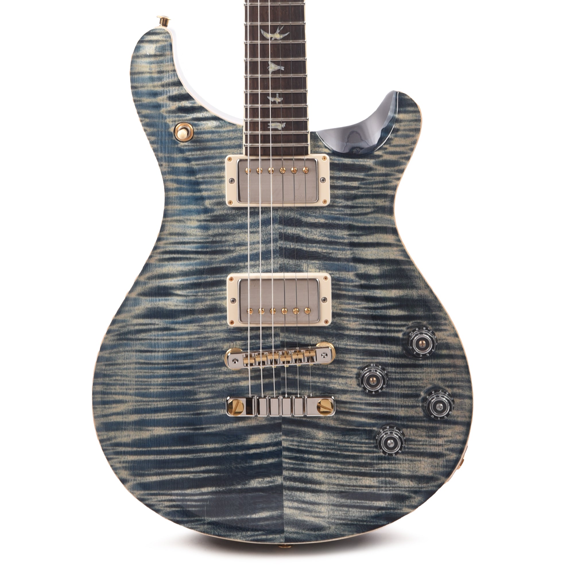 PRS Wood Library McCarty 594 10-Top Flame Faded Whale Blue w/Figured Stained Maple Neck & Brazilian Rosewood Fingerboard