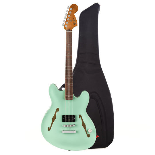 Fender Artist Tom DeLonge Starcaster Satin Surf Green Gig Bag Bundle