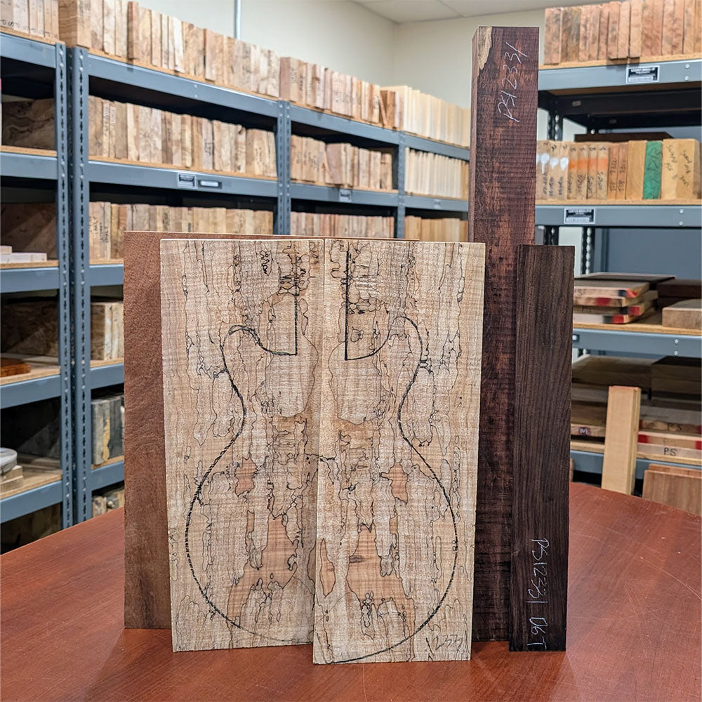 PRS Private Stock #12231 DGT Spalted Maple/African Mahogany Natural w/Gold Leaf Paint & Hormigo Neck