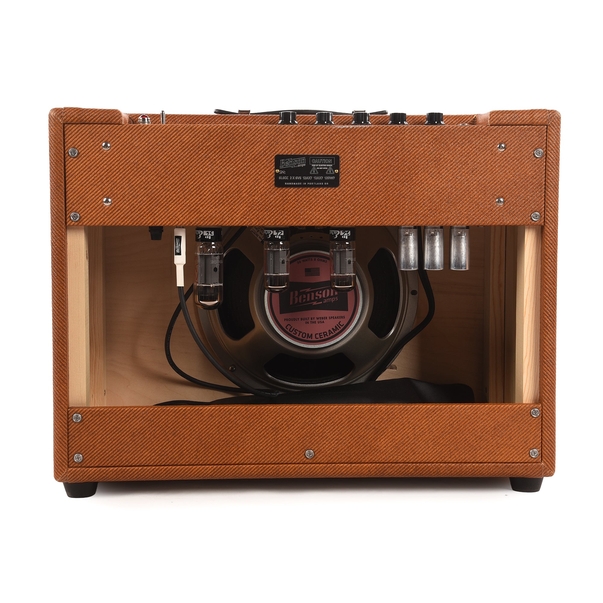 Benson Monarch Reverb Plus 15w 1x12 Combo Amp Aged Tweed w/ Oxblood Grill