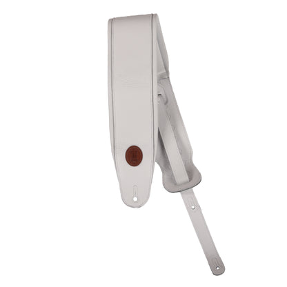 Levy's Signature Legacy Series 4 1/2" Wide Garment Leather Bass Strap White