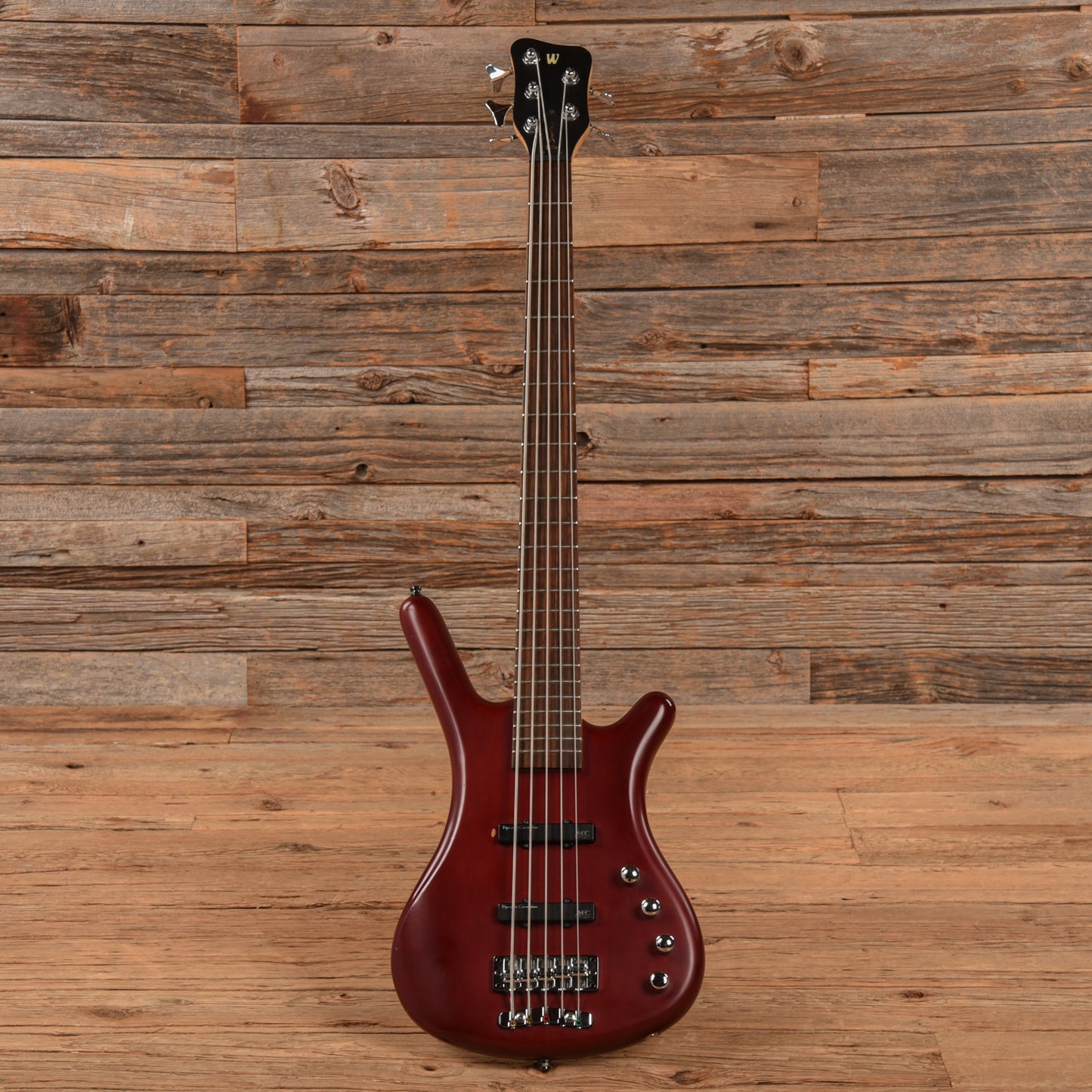 Warwick Rockbass Basic 5 Burgundy Red Transparent