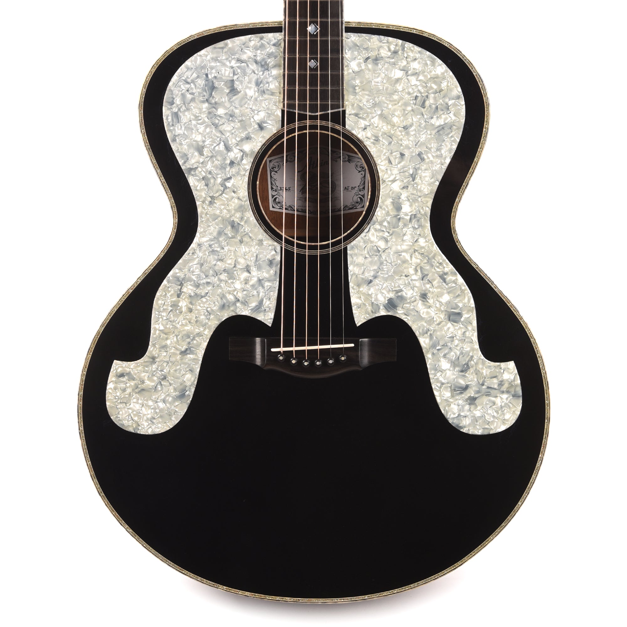 Atkin AJ Black Pearl Baked Sitka/Mahogany Aged Black w/Glitter Purfling