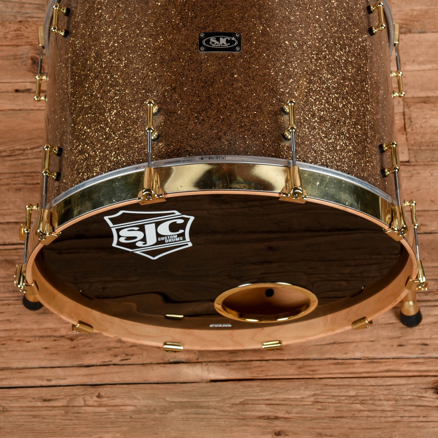 SJC 12/16/22 3pc. Drum Kit Gold Sparkle