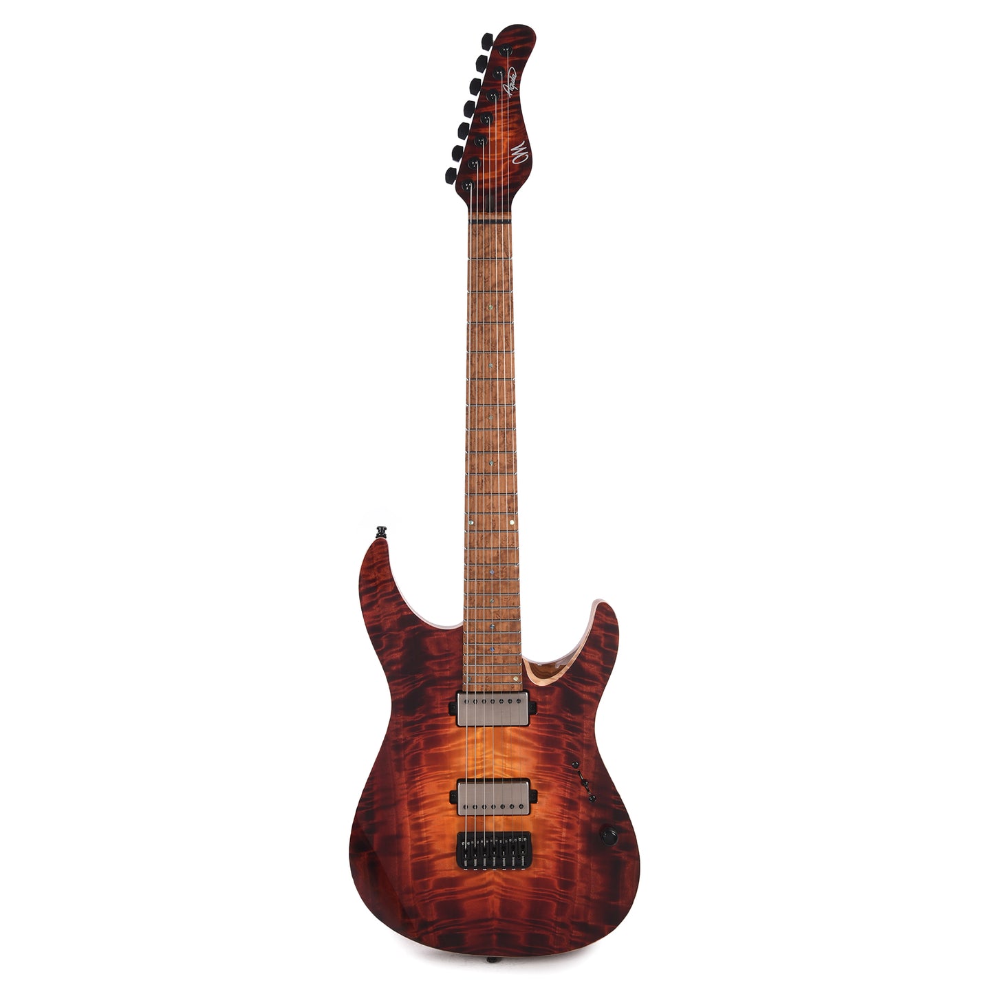 Mayones Aquila Elite S 7 Curly Poplar 5A/Swamp Ash Lava Burst