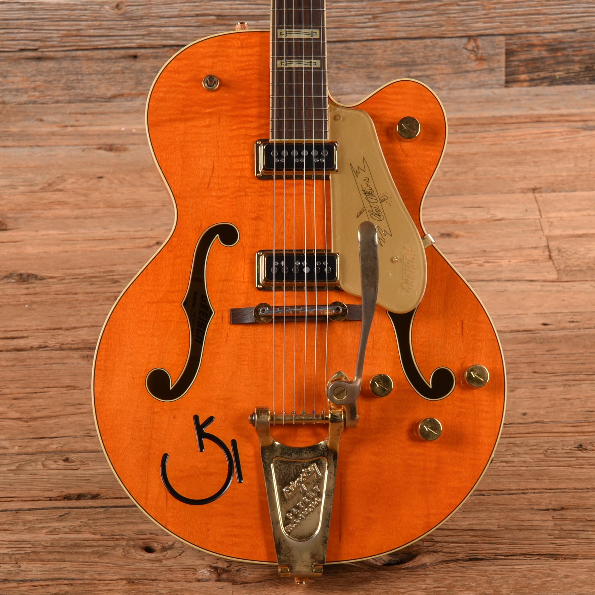 Gretsch G6120T-55 Vintage Select '55 Chet Atkins Hollow Body Orange 2016