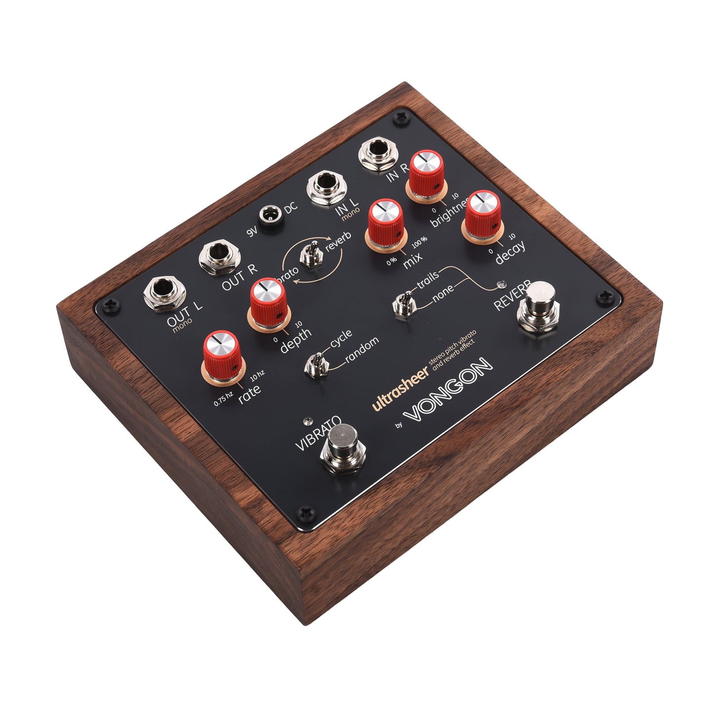 Vongon Ultrasheer Stereo Pitch Vibrato and Reverb Effects Pedal
