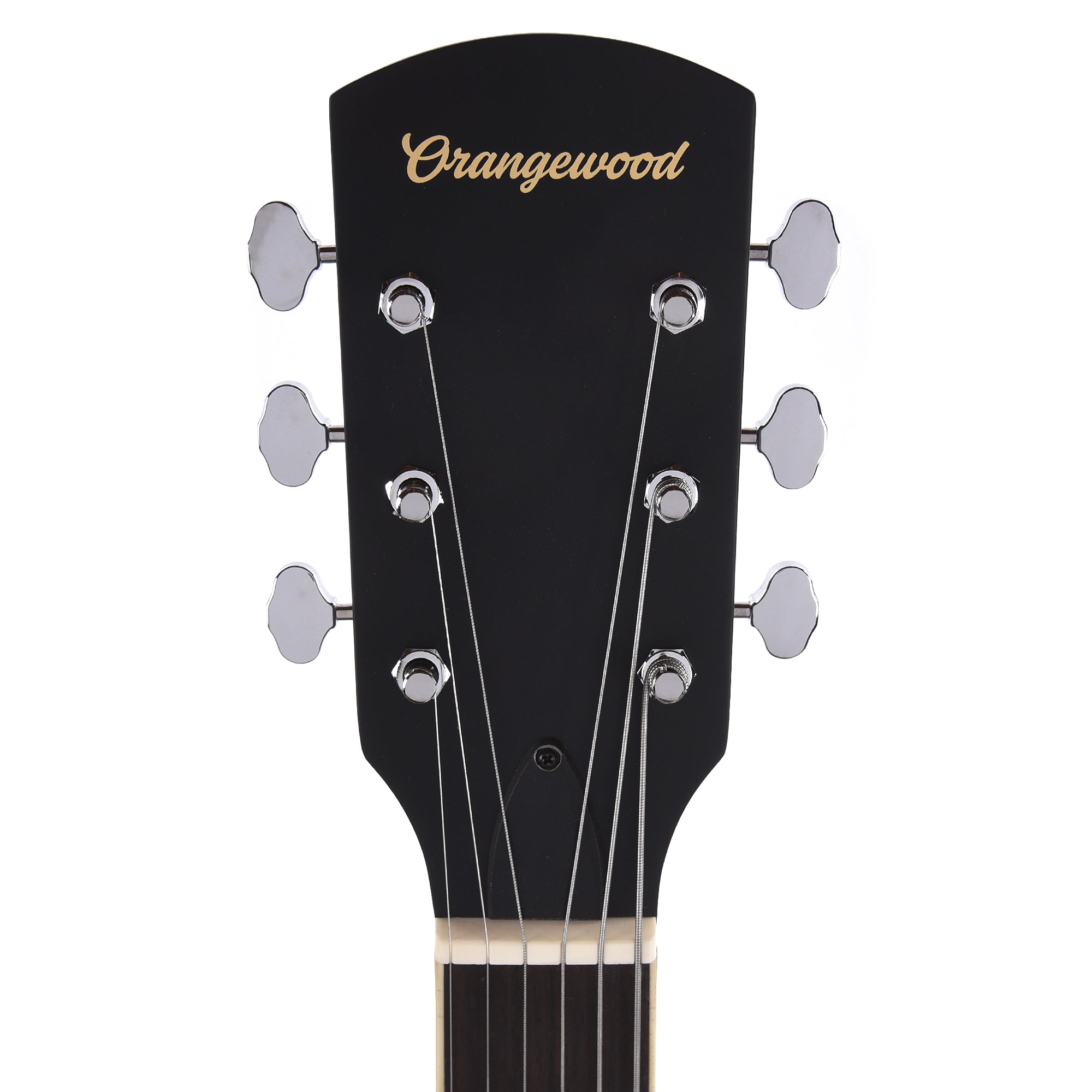 Orangewood Juniper Black Live Rubber Bridge Parlor Acoustic Guitar Lefty
