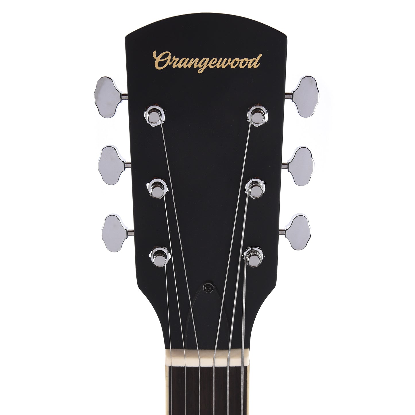 Orangewood Juniper Black Live Rubber Bridge Parlor Acoustic Guitar Lefty