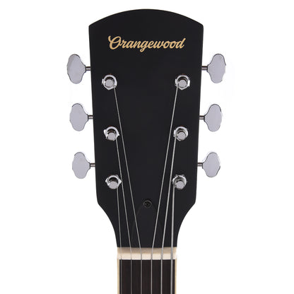 Orangewood Juniper Black Live Rubber Bridge Parlor Acoustic Guitar Lefty