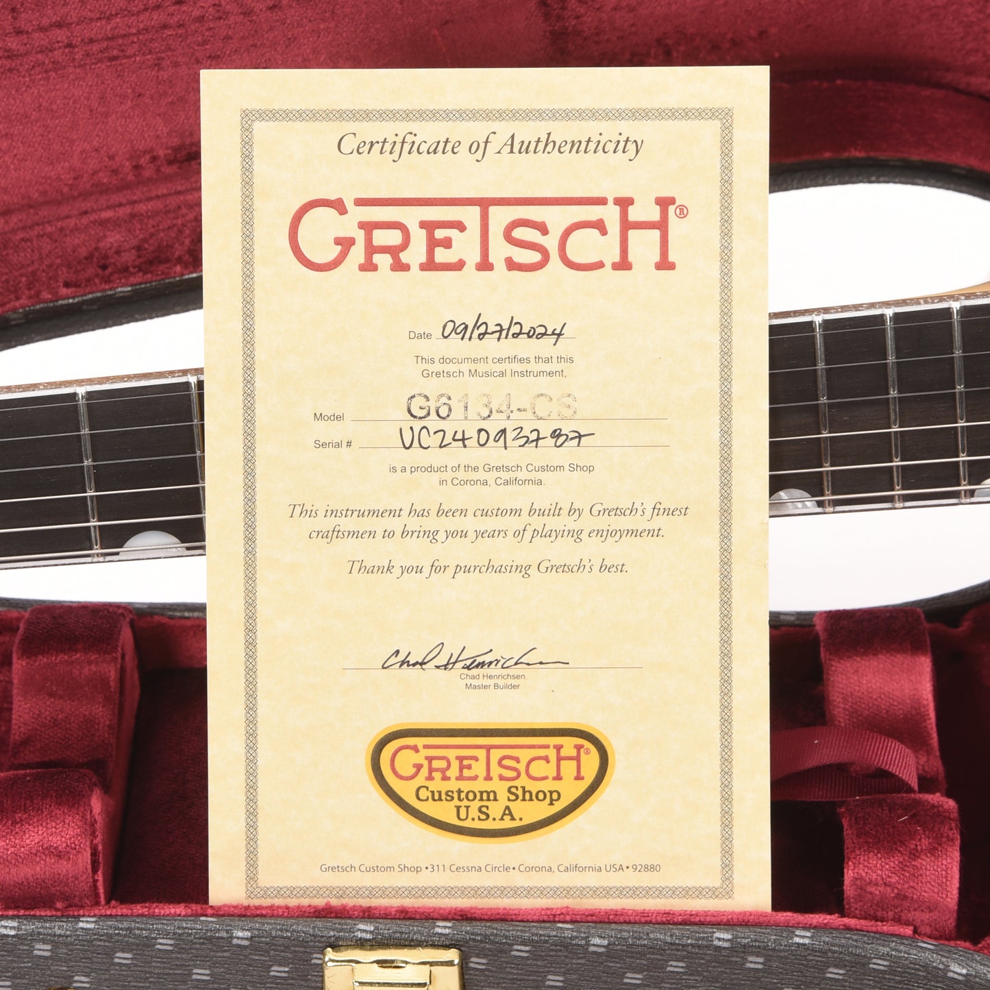 Gretsch Custom Shop G6134-58 Penguin Relic Antigua Burst Master Built by Chad Henrichsen