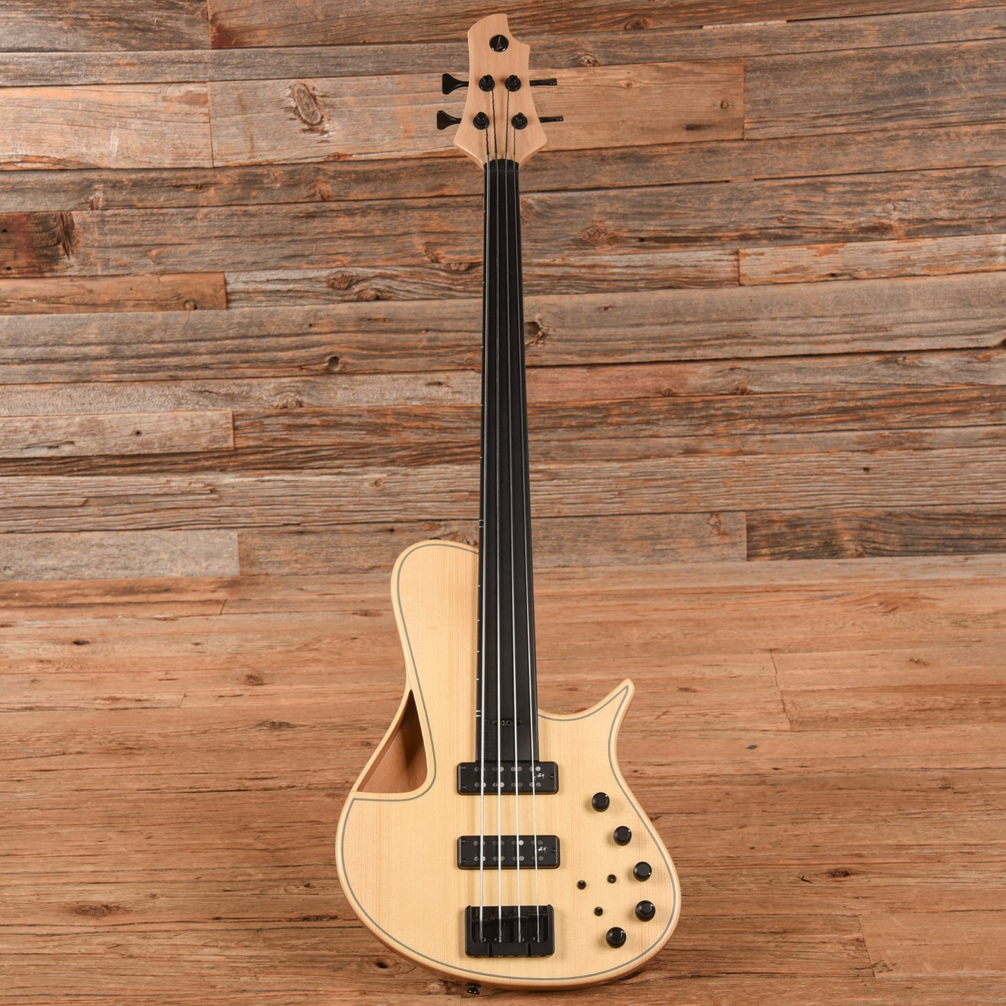 Meridian Mojo 4 Fretless Natural Bass Guitars / 4-String