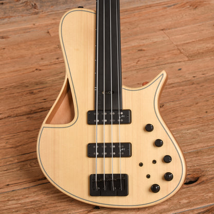Meridian Mojo 4 Fretless Natural Bass Guitars / 4-String