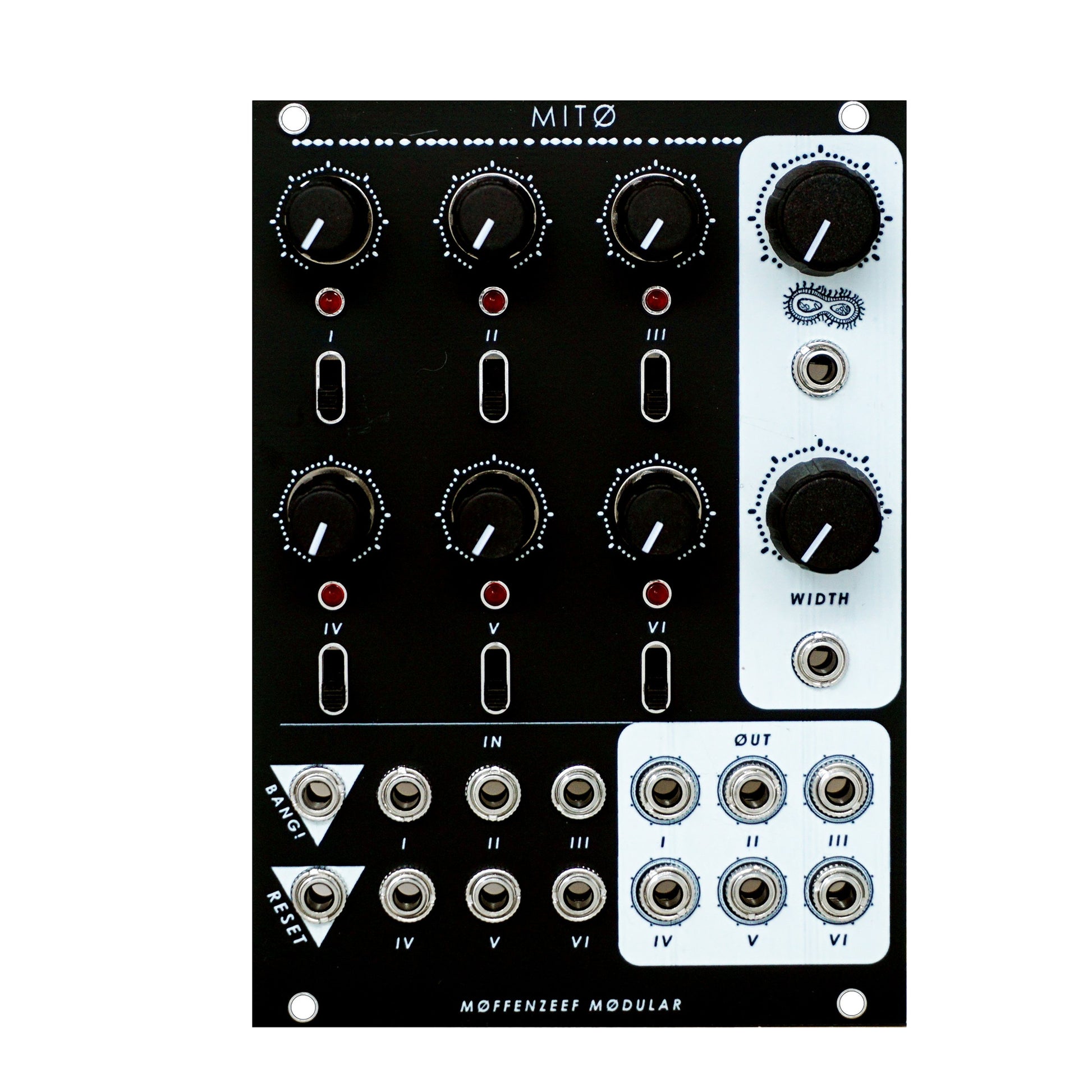 Moffenzeef Modular MITO 6 Channel Trigger Sequencer Eurorack Module Limited Black Keyboards and Synths / Synths / Eurorack