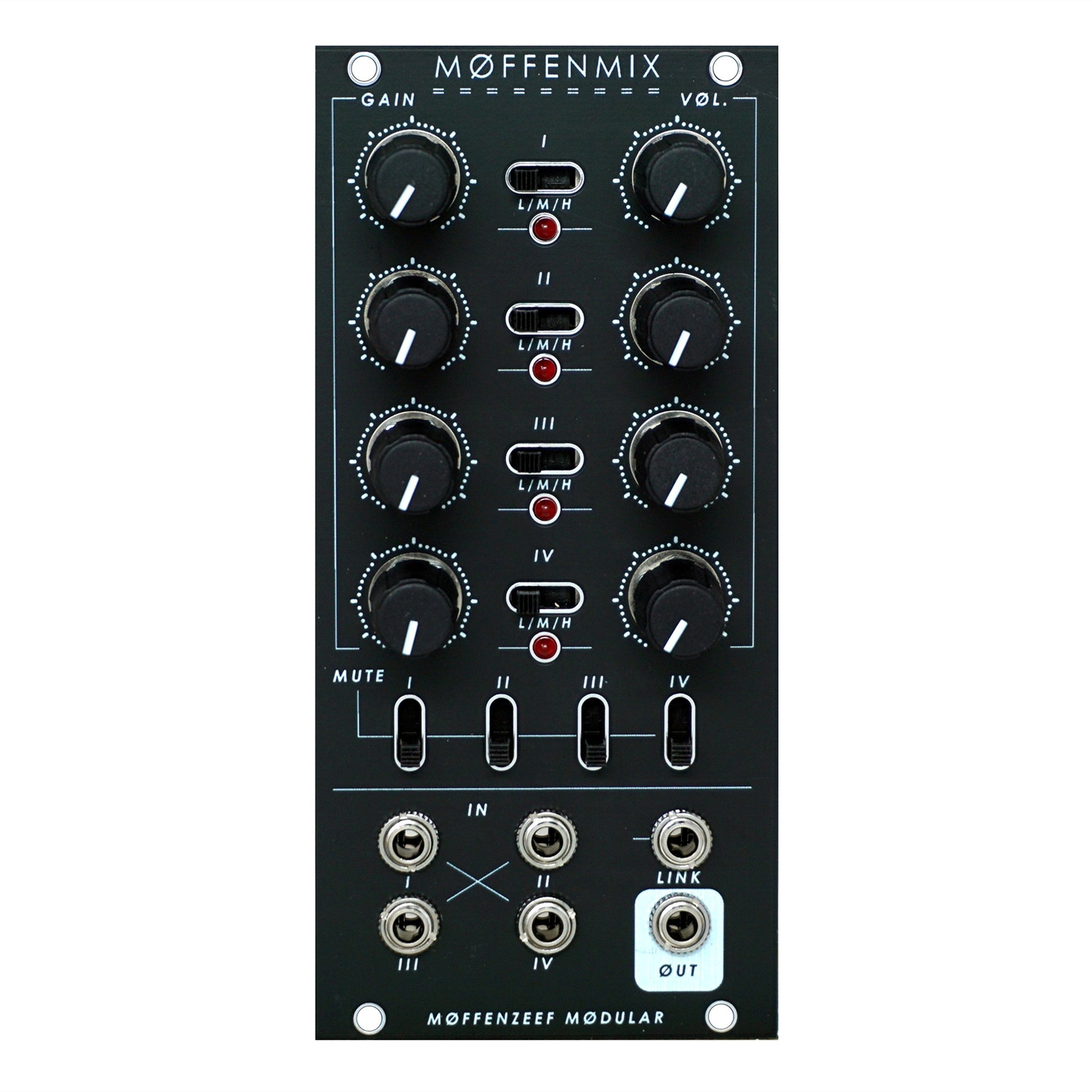 Moffenzeef Modular Moffenmix Quad Distortion Mixer Eurorack Module Limited Black Keyboards and Synths / Synths / Eurorack