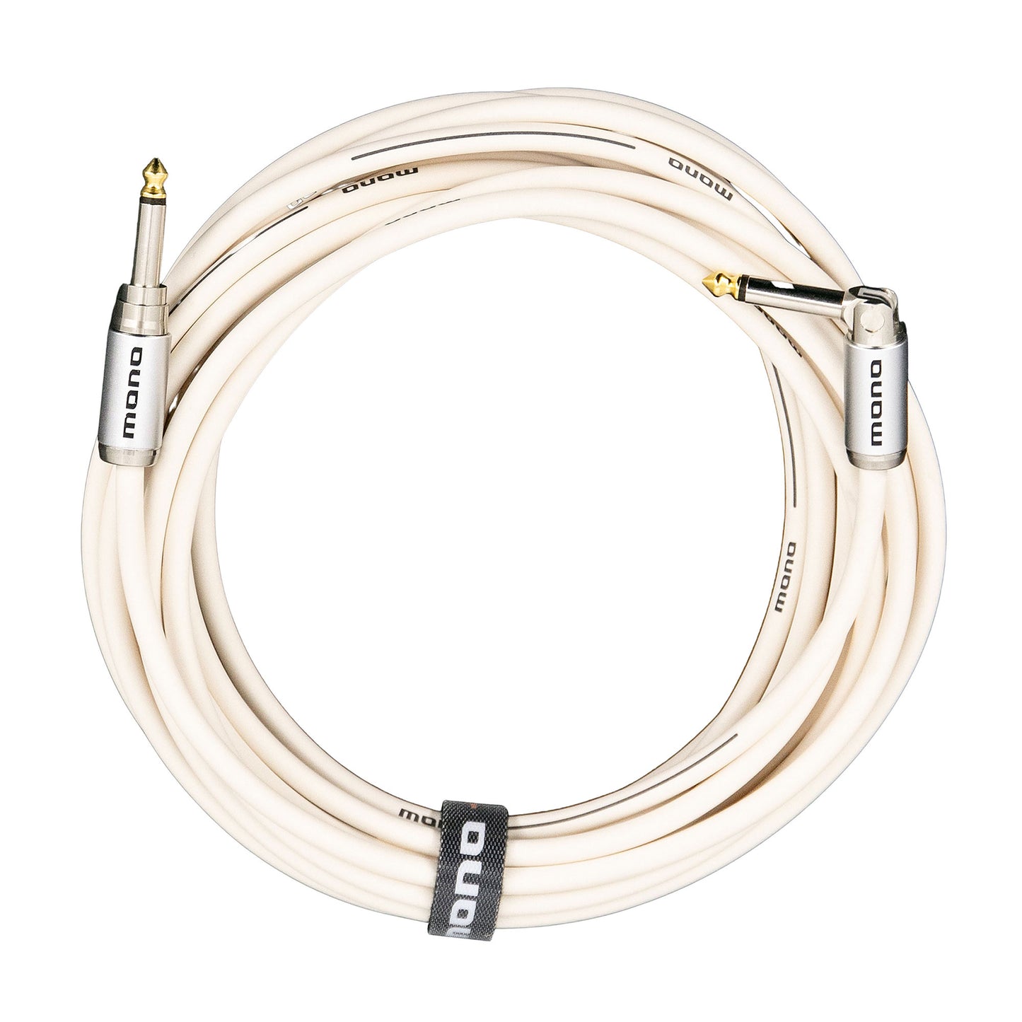 MONO Stage Instrument Cable 180° To Silent 20' White Accessories / Cables