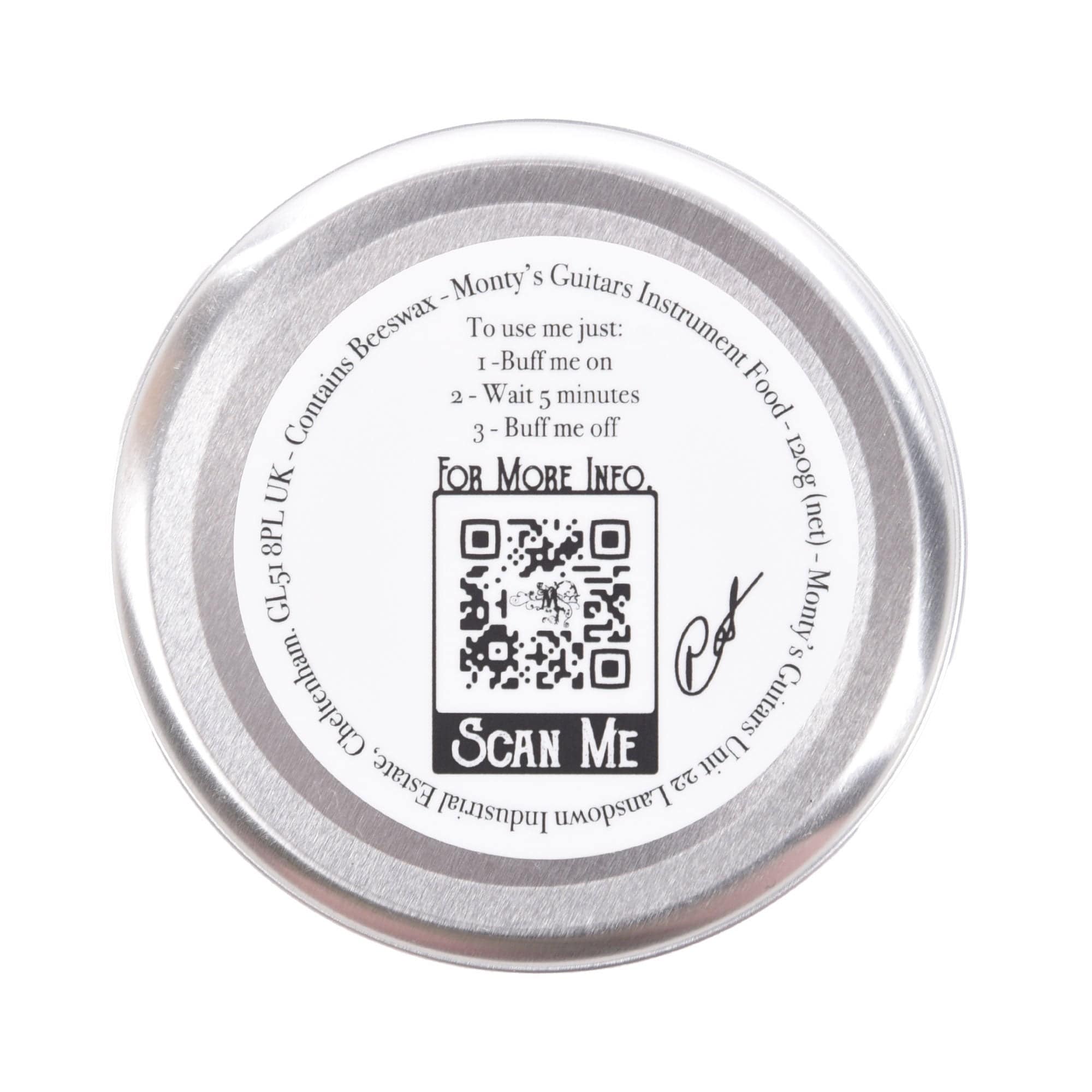 Monty's Instrument Food The Original Guitar Nourishing Wax Tin