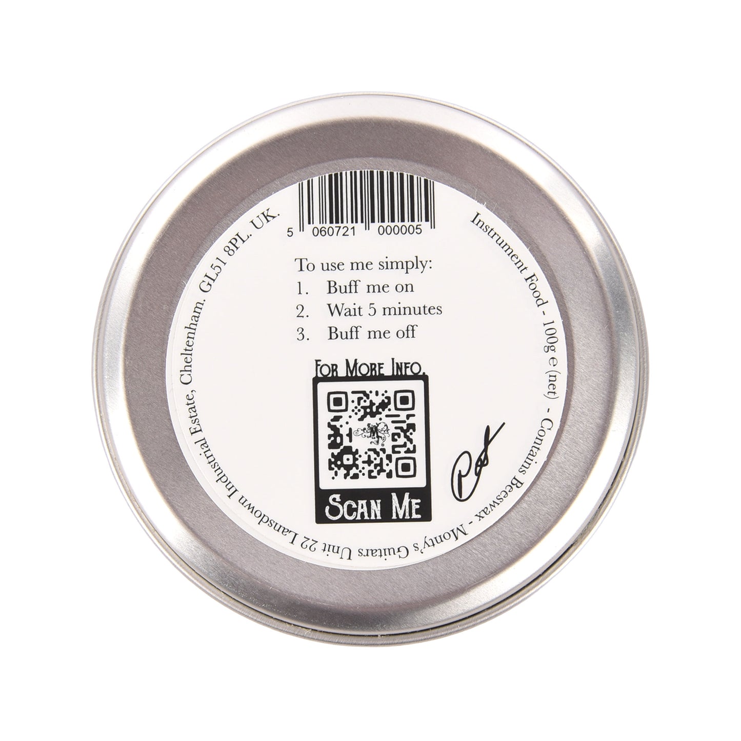 Monty's Instrument Food - The Original Guitar Nourishing Wax Tin Maintenance & Tools