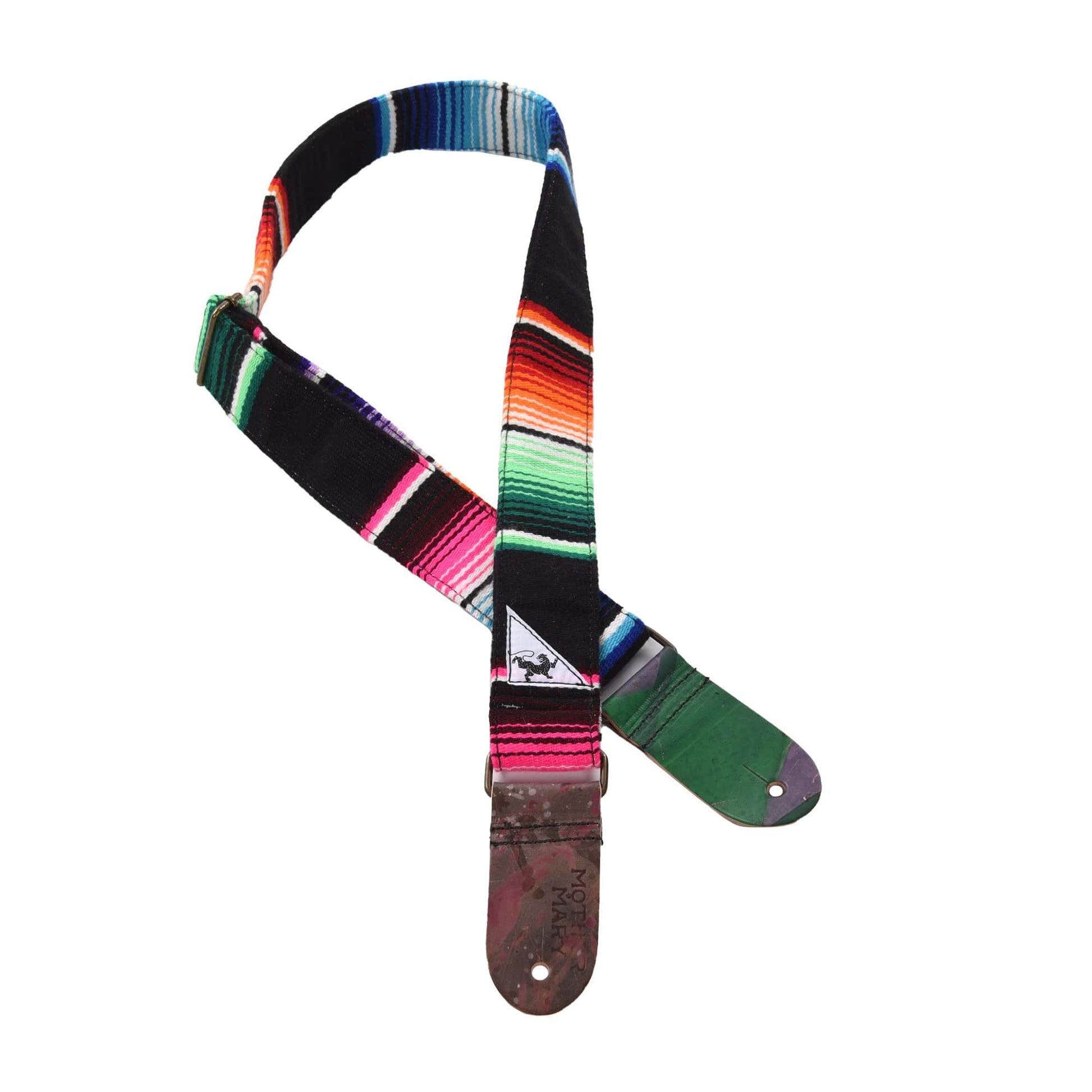 Mother Mary Black Serape Mexican Blanket Guitar Strap Accessories / Straps