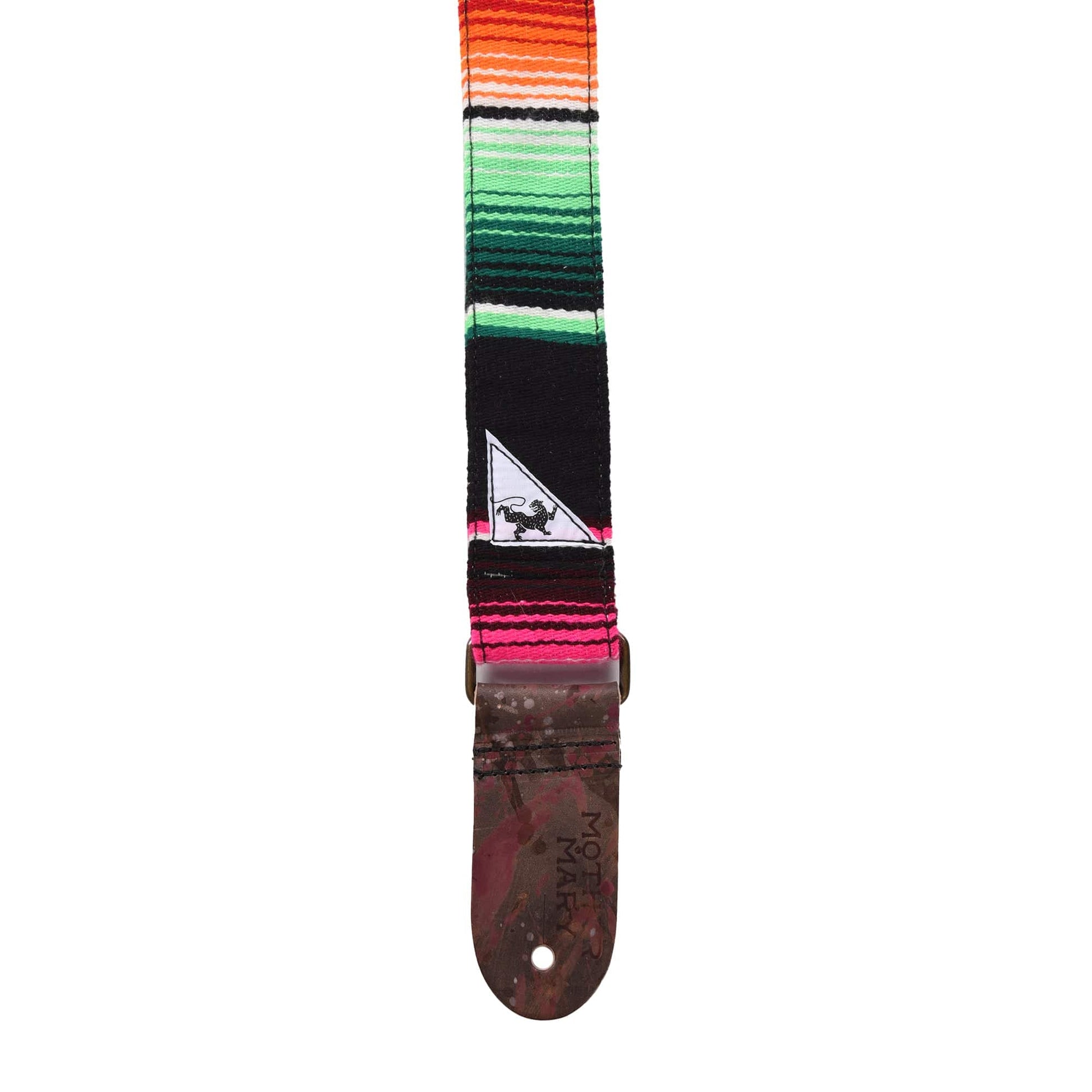 Mother Mary Black Serape Mexican Blanket Guitar Strap Accessories / Straps