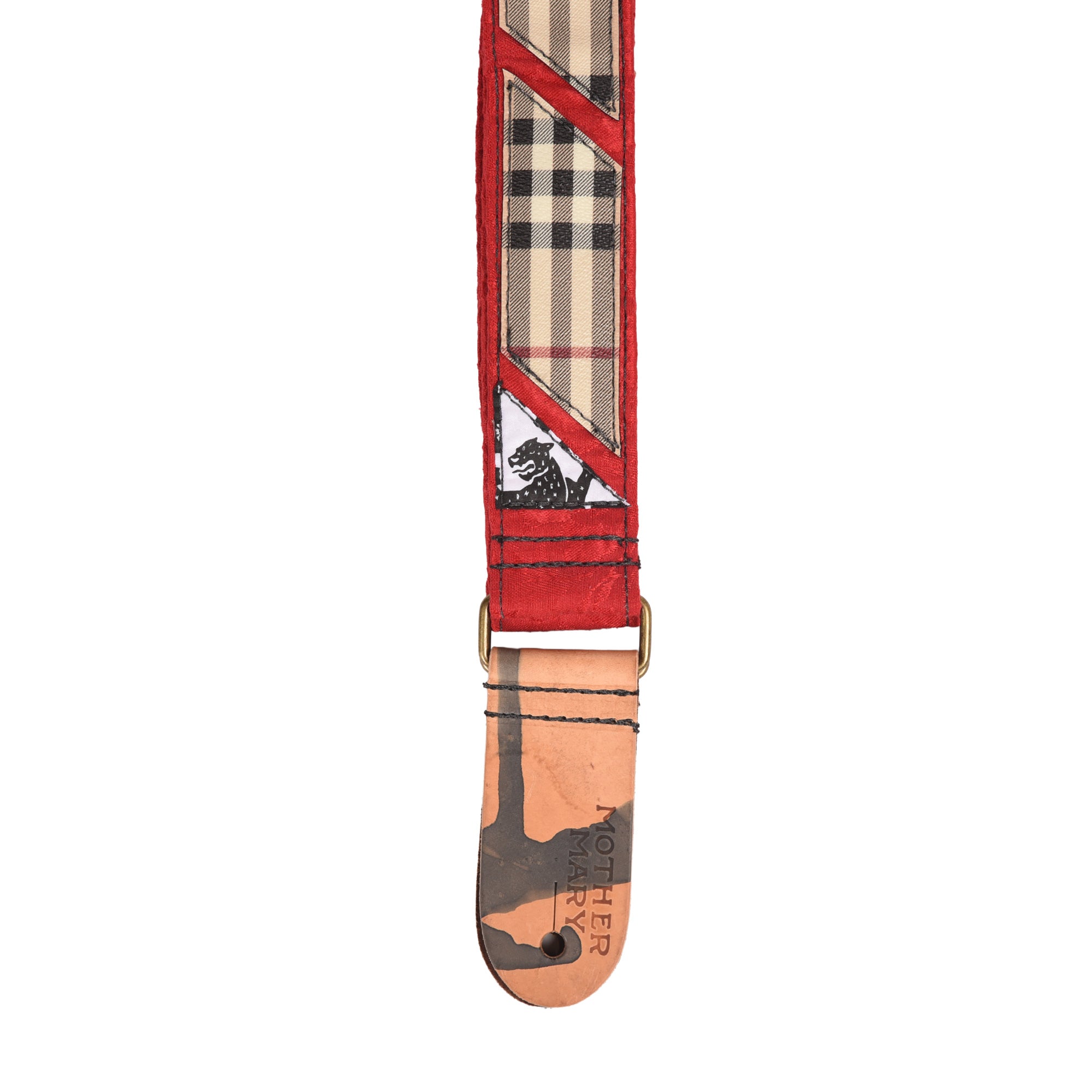 Mother Mary Designer Patch Strap w/Authentic Burberry Fabric Straps