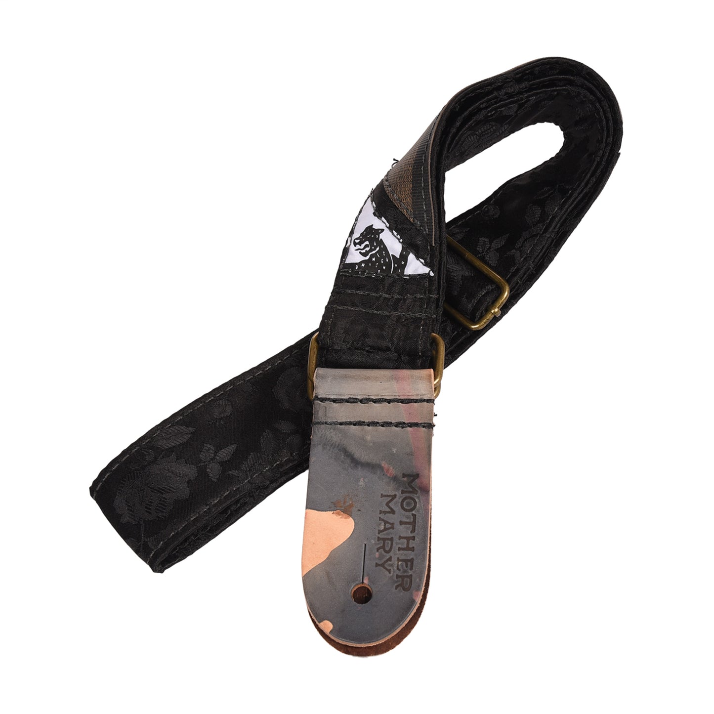 Mother Mary Designer Patch Strap w/Authentic Fendi Fabric Straps