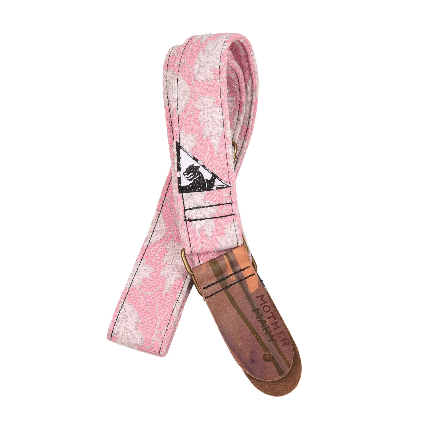 Mother Mary "Pink Leaf" Guitar Strap Straps