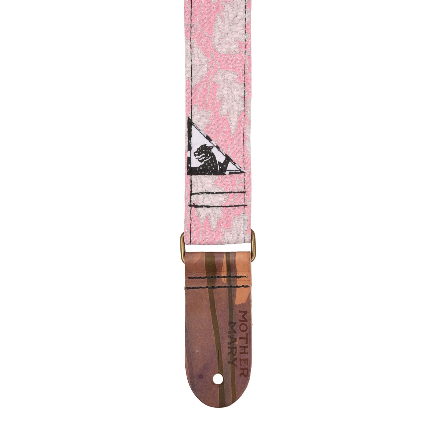 Mother Mary "Pink Leaf" Guitar Strap Straps