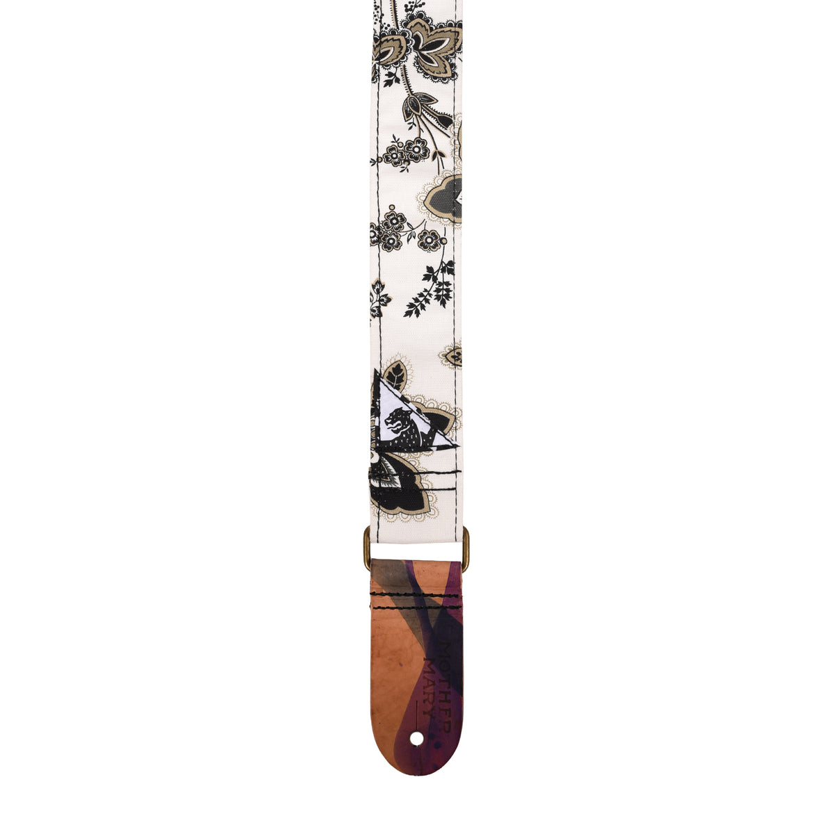 Mother Mary "White Paisley” Guitar Strap Straps