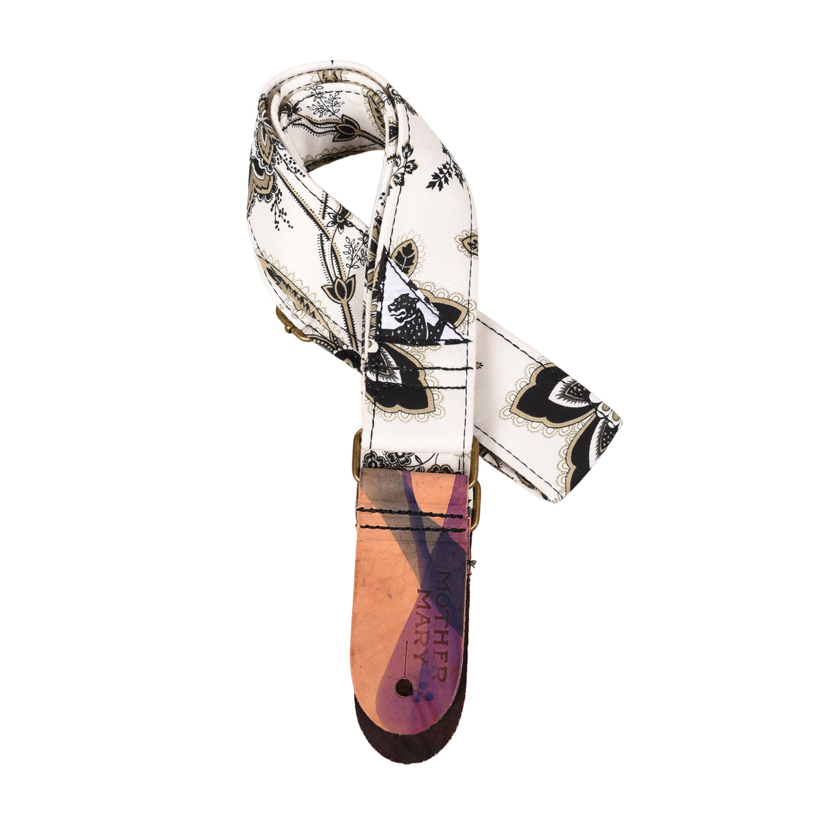 Mother Mary "White Paisley” Guitar Strap Straps