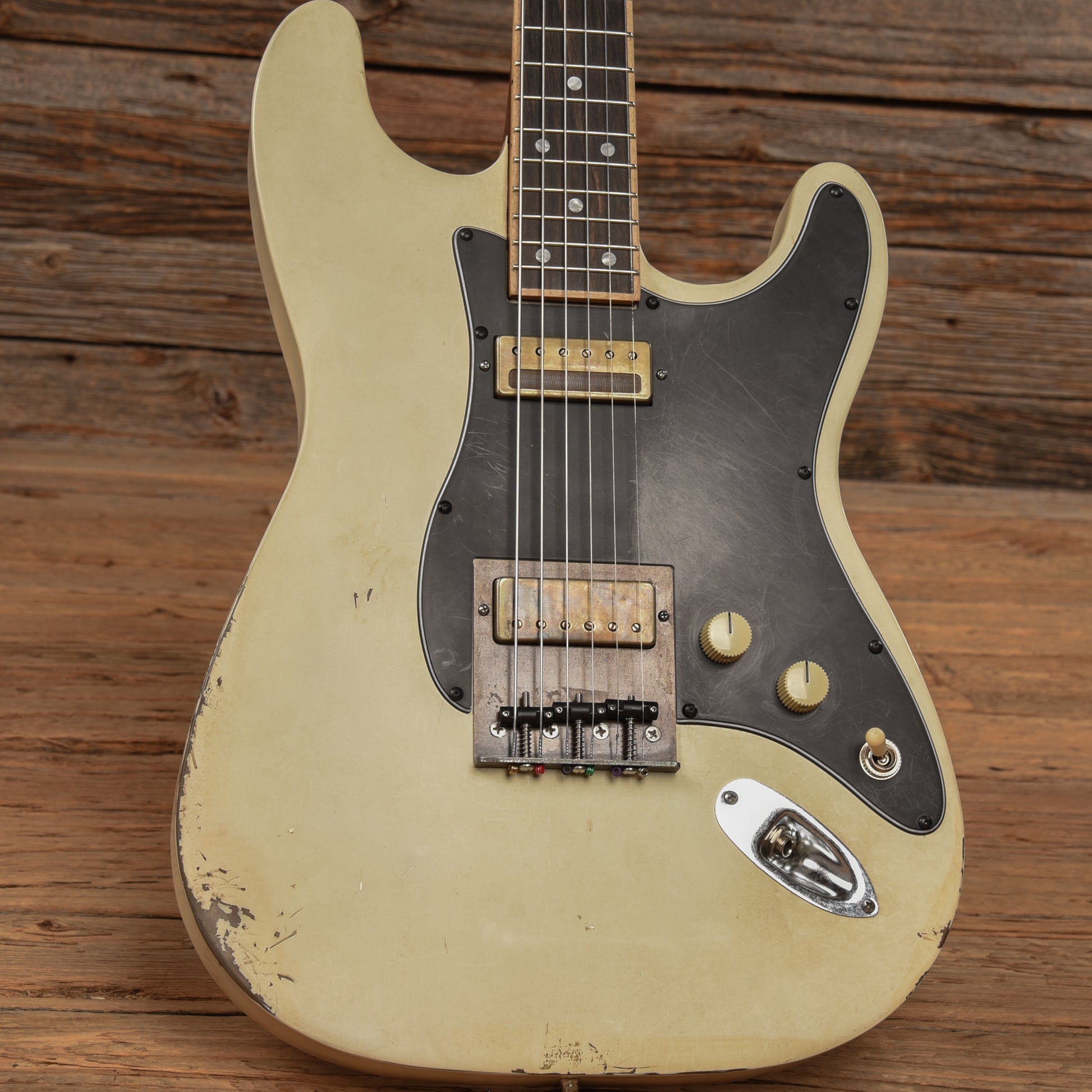Mule Mulecaster Doublecut Baritone White Electric Guitars / Hollow Body
