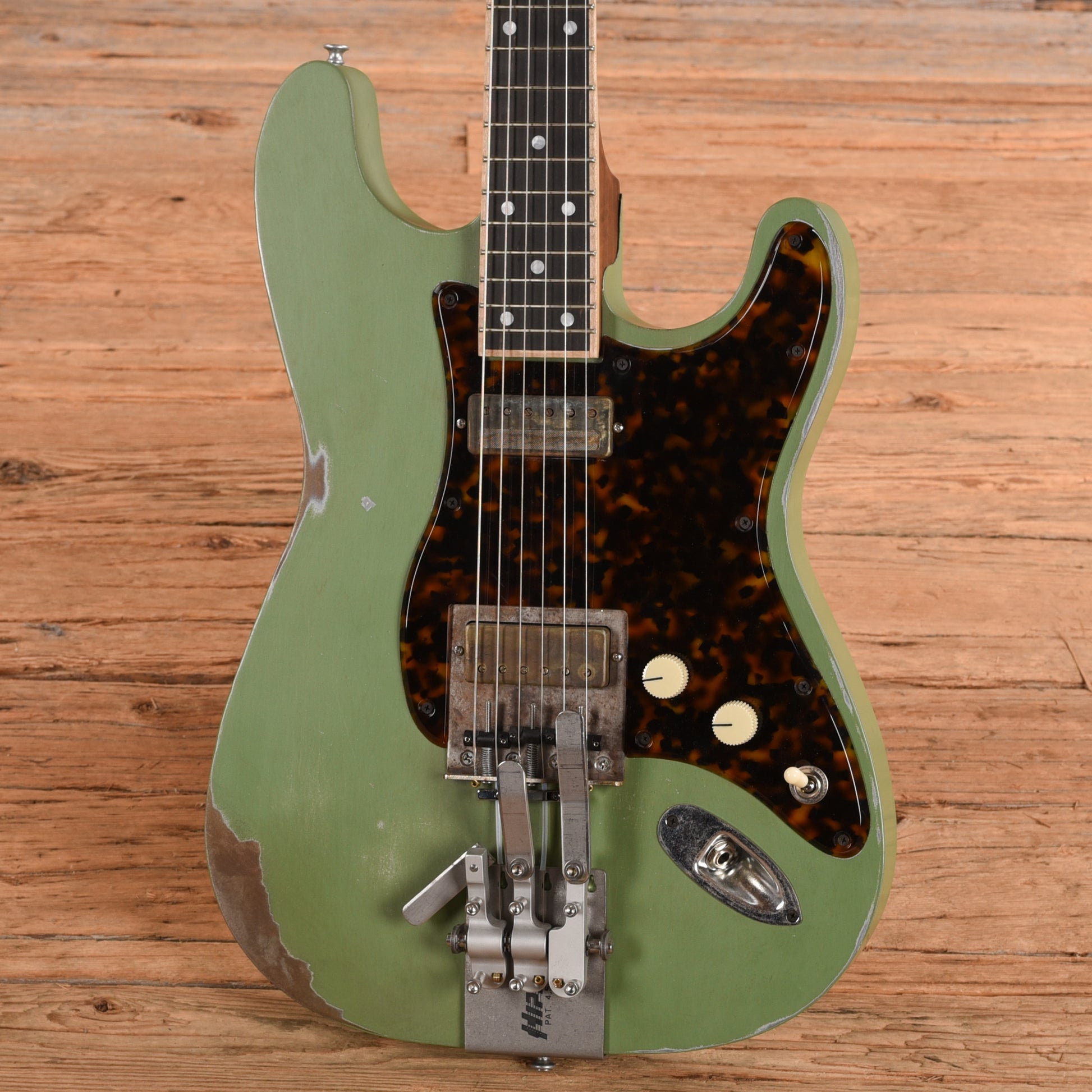 Mule Mulecaster Strat Palm Benders Green Electric Guitars