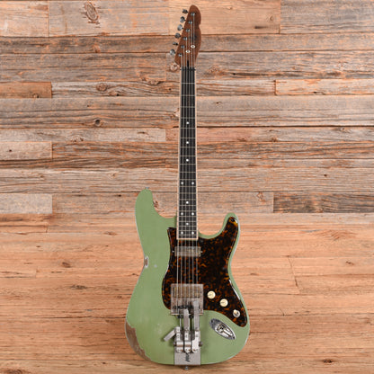 Mule Mulecaster Strat Palm Benders Green Electric Guitars
