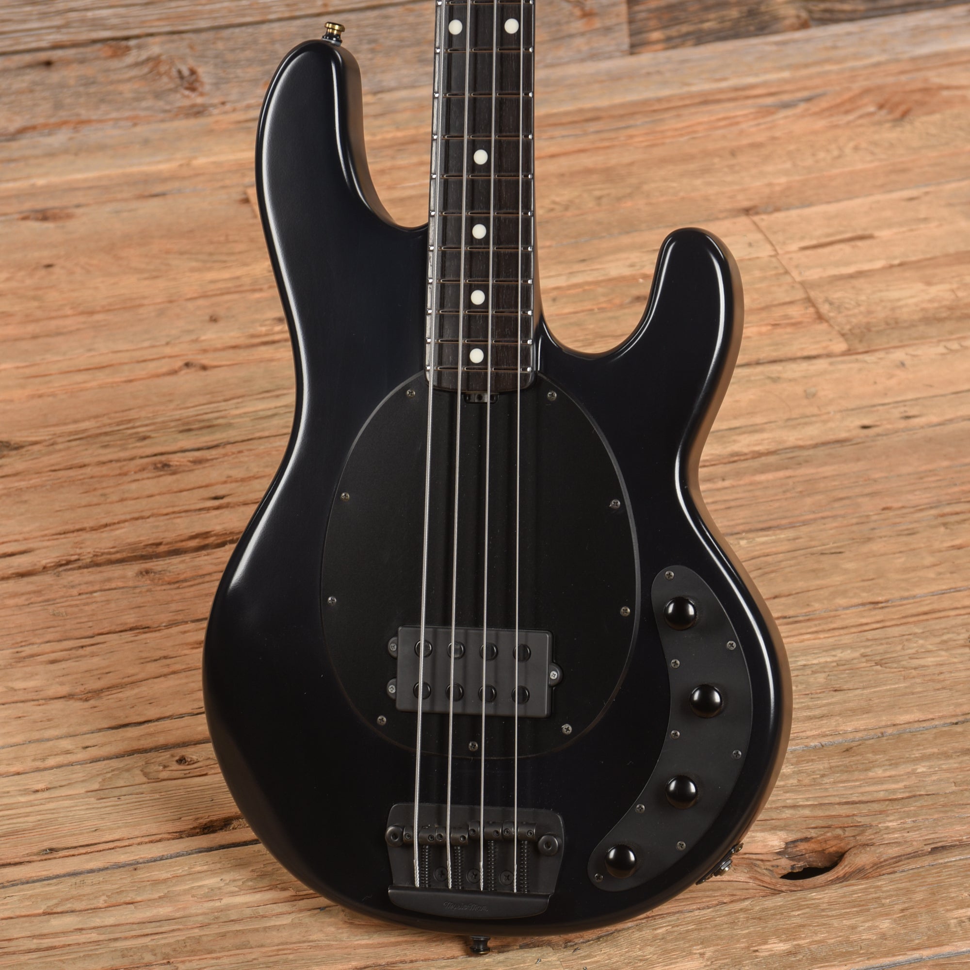 Music Man StingRay 4 H Neck-Through 3-Band EQ Stealth Black 2016 Bass Guitars / 4-String