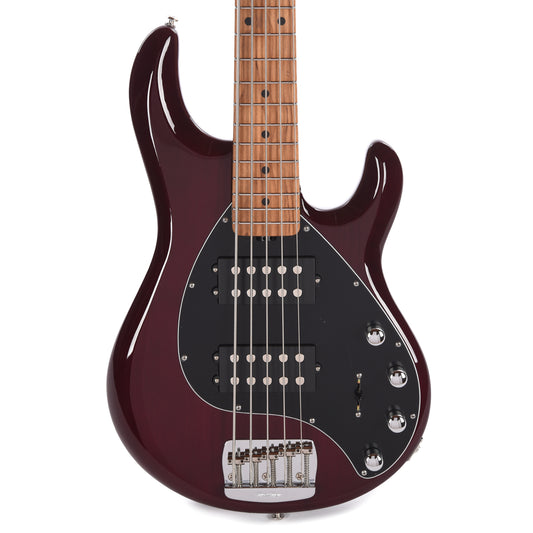 Music Man StingRay Special 5 HH Translucent Oxblood w/ Roasted Maple Neck Bass Guitars / 4-String