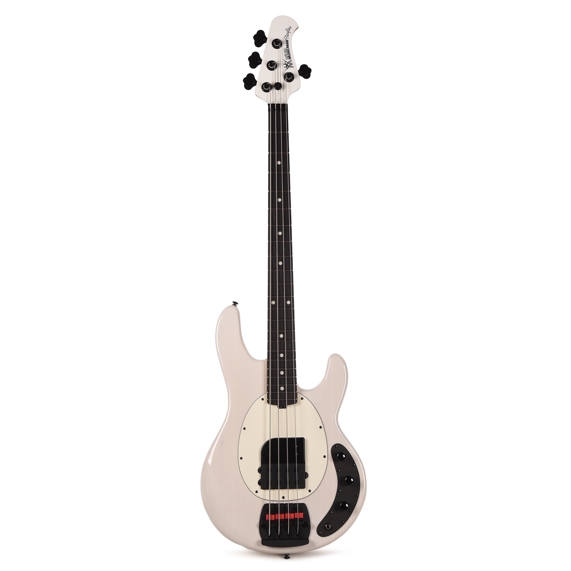 Music Man Tim Commerford Artist Series StingRay Bass Fight Night White Bass Guitars / 4-String