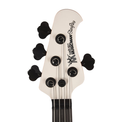Music Man Tim Commerford Artist Series StingRay Bass Fight Night White Bass Guitars / 4-String