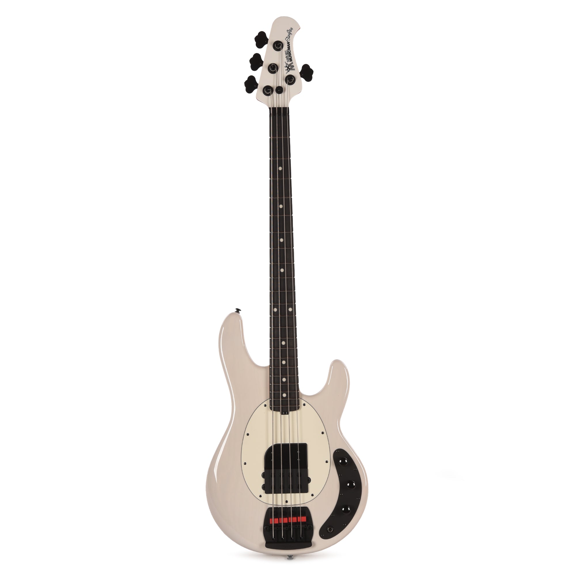 Music Man Tim Commerford Artist Series StingRay Bass Fight Night White Bass Guitars / 4-String